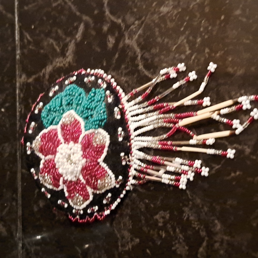 Native American Handbeaded  ornamental hairclip